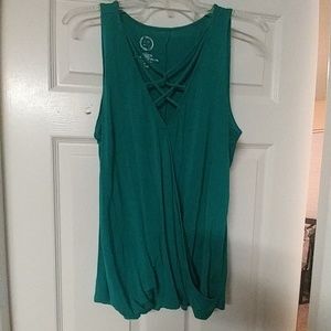 Large Teal Maurices tank top